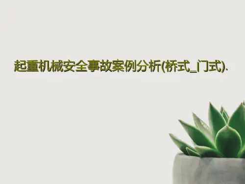 起重机械安全事故案例分析(桥式_门式).128页PPT