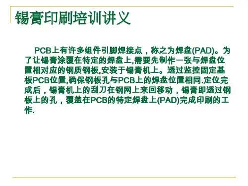 SMT锡膏印刷详细讲义