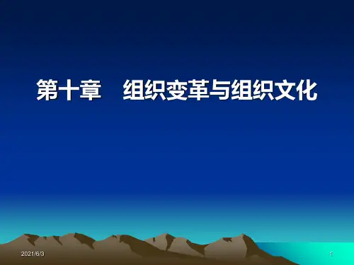 第十章-组织变革与组织文化PPT优秀课件