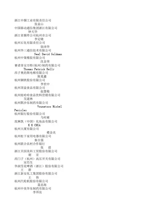 2009年纳税大户