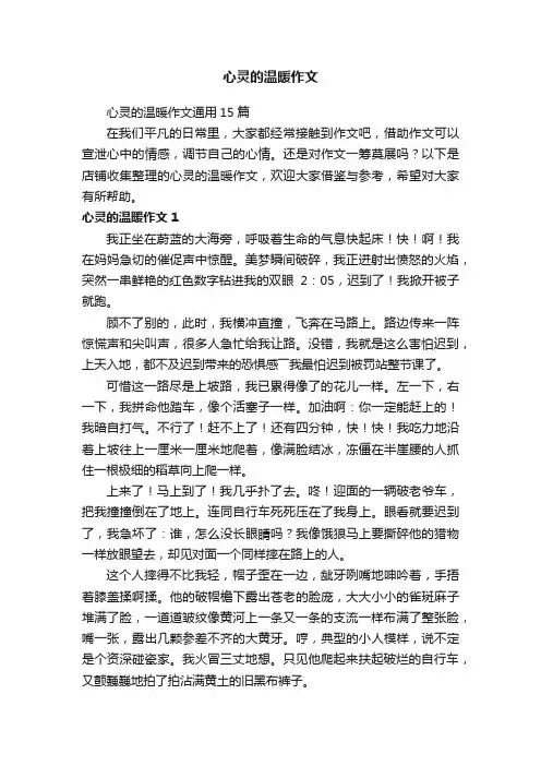 心灵的温暖作文