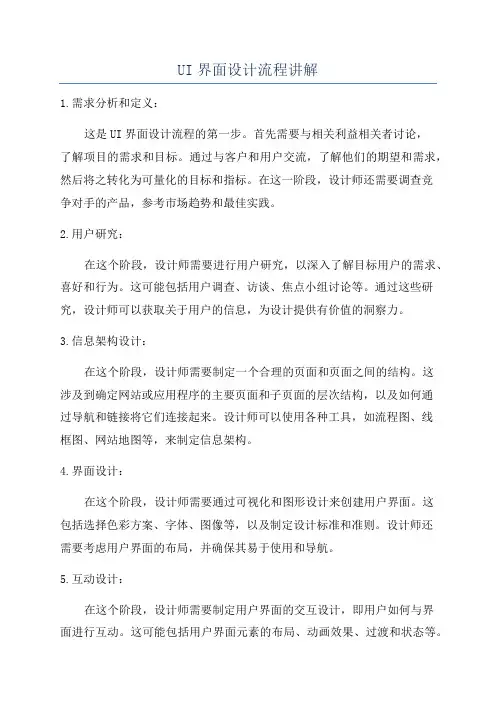 UI界面设计流程讲解