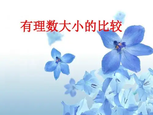 1.3有理数大小的比较
