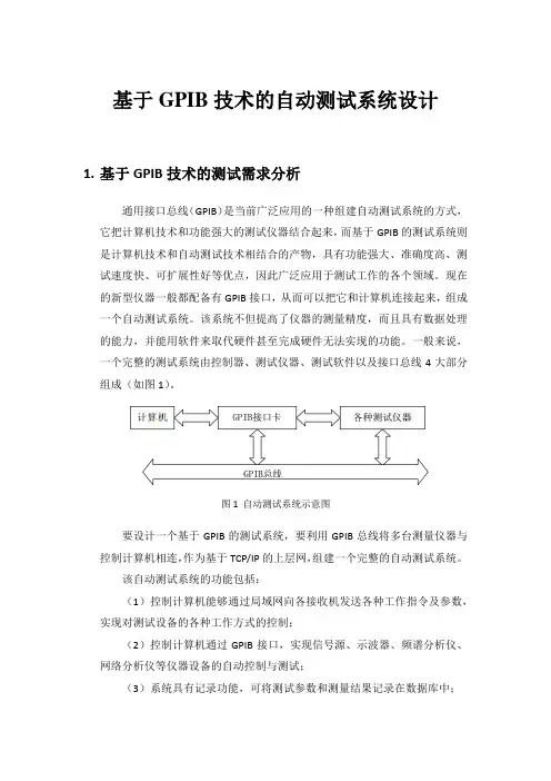基于GPIB技术的自动测试系统设计