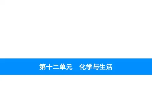 中考化学一轮复习考点知识梳理《化学与生活》课件