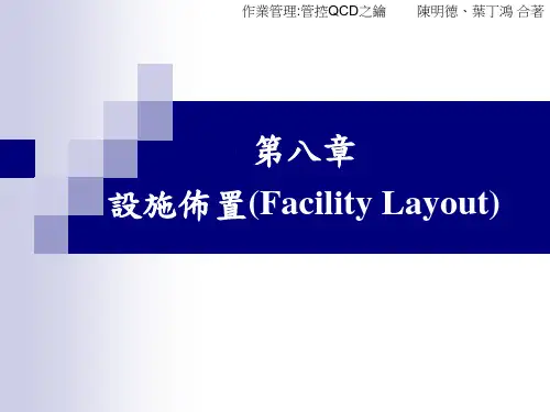 第八章 设施布置(Facility Layout)