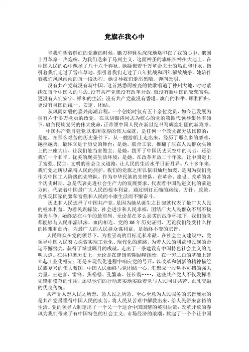 党旗在我心中