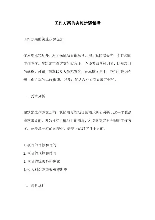 工作方案的实施步骤包括
