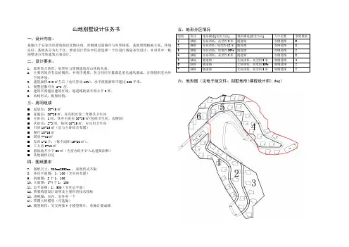 别墅设计任务书-范例
