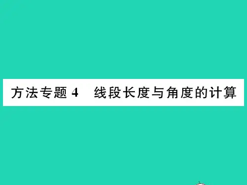 2022七年级数学上册 第4章 图形的认识 方法专题4线段长度与角度的计算习题课件 (新版)湘教版