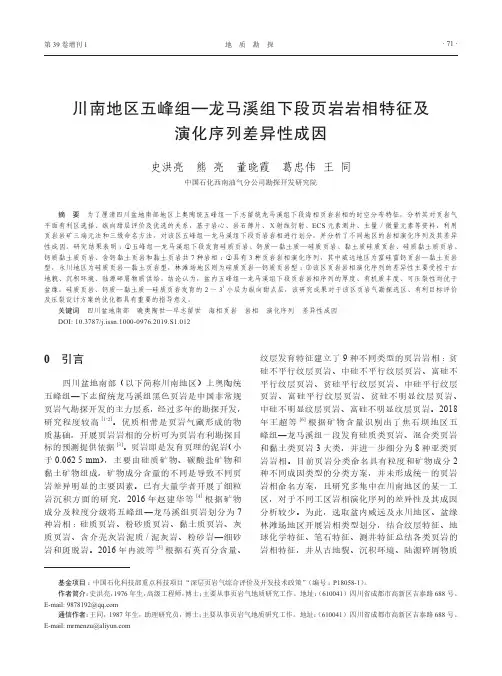 川南地区五峰组—龙马溪组下段页岩岩相特征及演化序列差异性成因