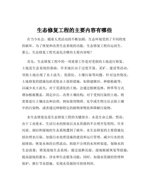 生态修复工程的主要内容有哪些