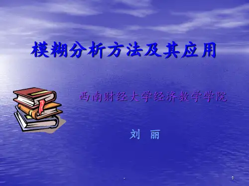 模糊分析方法及其应用ppt课件