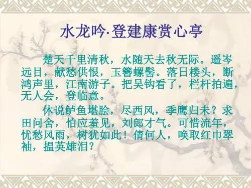 把栏杆拍遍 (共19张PPT)