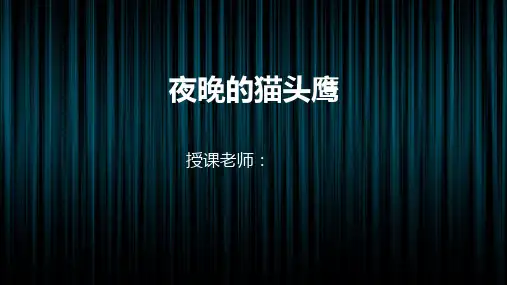 少儿美术大班PPT课件-第20课-夜晚的猫头鹰