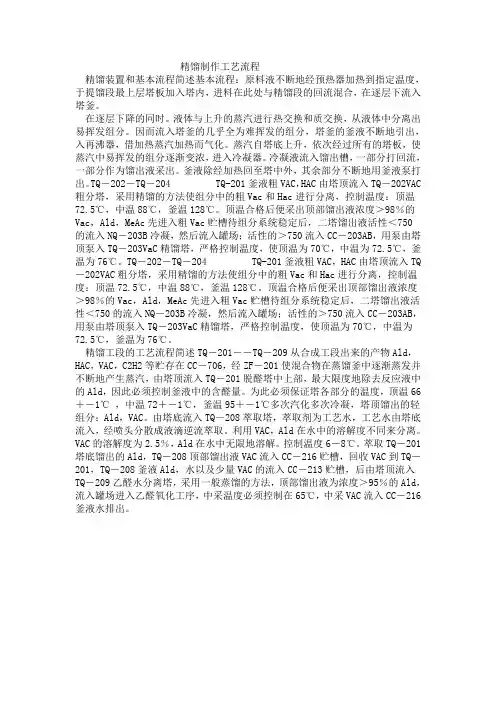 精馏制作工艺流程