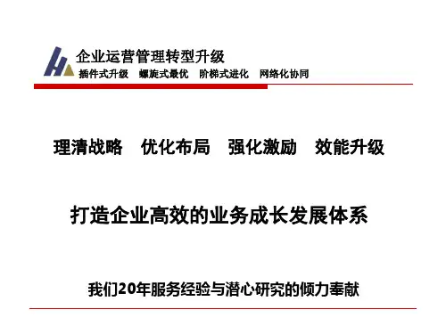 以推进发展为导向的企业业务发展动力塑造
