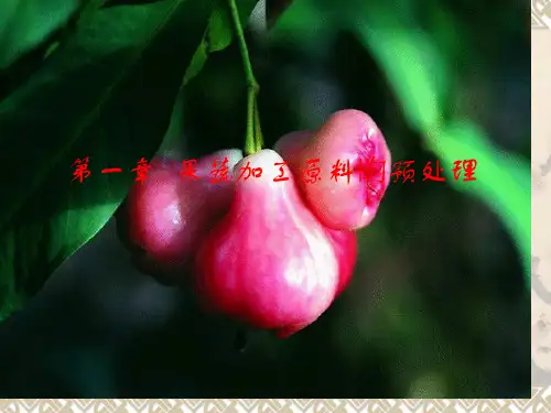 果蔬加工原料的预处置