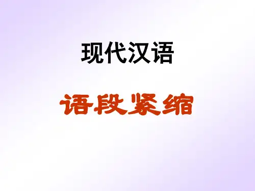 压缩语段专题讲解PPT课件人教版