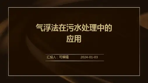 气浮法在污水处理中的应用