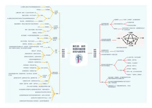 高中地理思维导图：第五章：自然地理环境的整体性与差异性