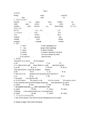 必修二Unit 1,2测试