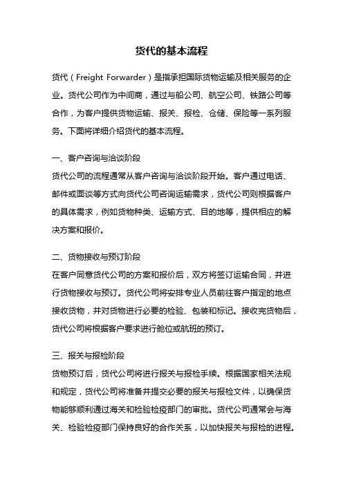 货代的基本流程