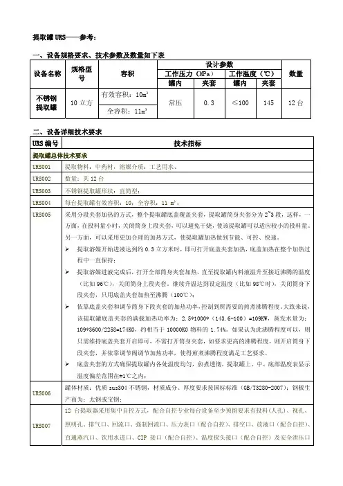 大型中药提取罐URS—参考