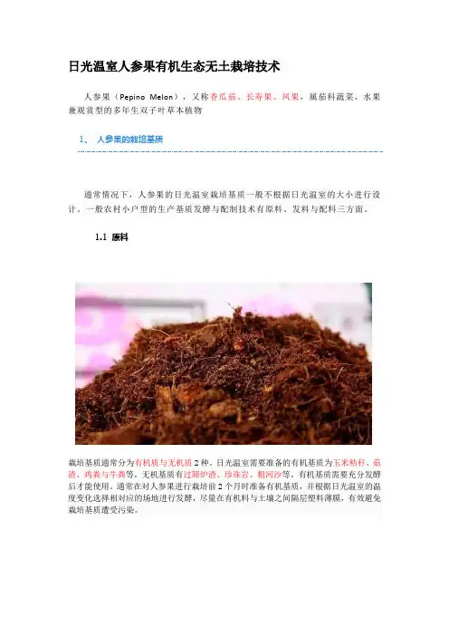 日光温室人参果有机生态无土栽培技术