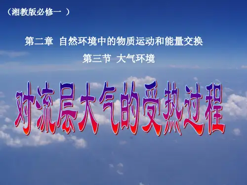 第三节 大气环境-对流层大气的受热过程