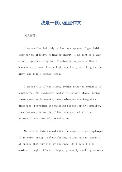 我是一颗小星星作文