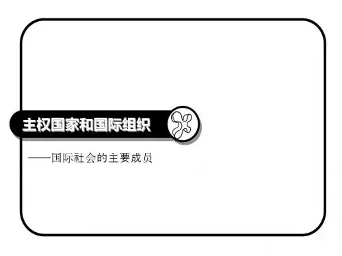 主权国家与国际组织1