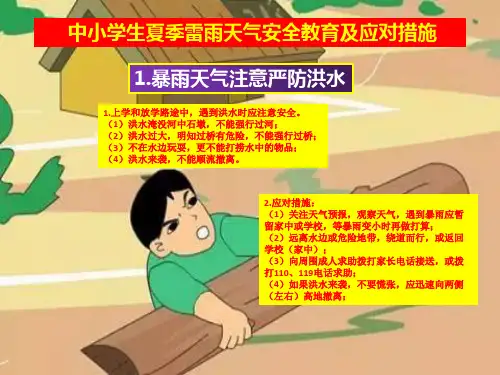 中小学生夏季雷雨天气安全教育知识与应对措施