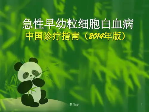中国急性早幼粒细胞白血病诊疗指南及解读