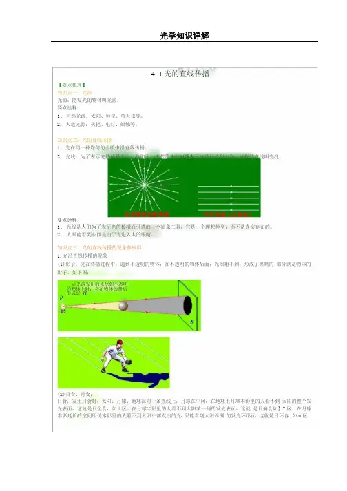 初二物理光学知识讲解