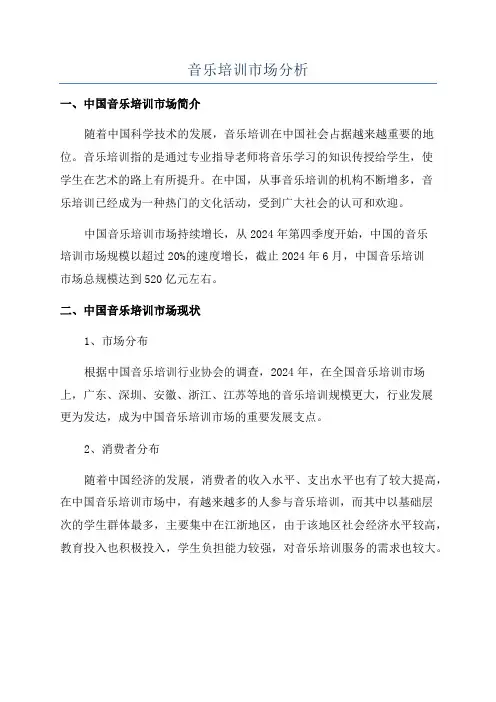 音乐培训市场分析