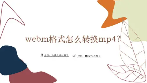 webm格式怎么转换mp4？这样做轻松就能搞定