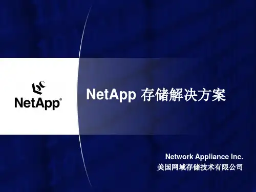 (参考PPT)NetApp存储解决方案