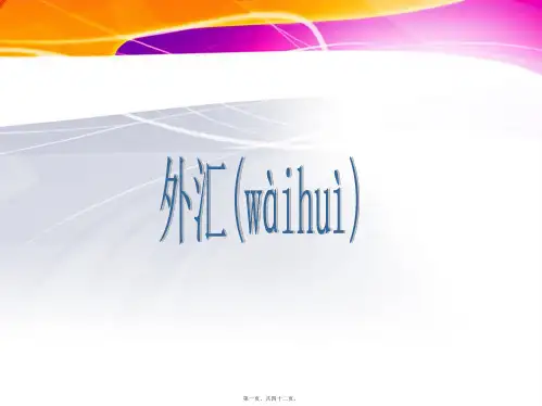 (ppt版)外汇基础知识幻灯片