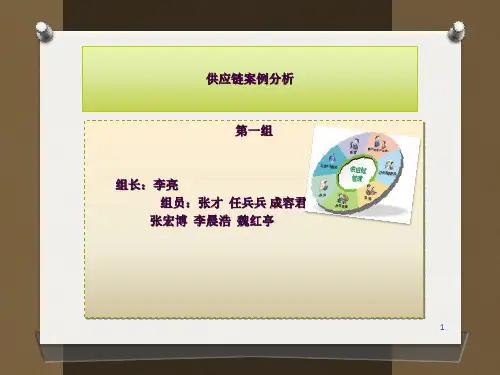 供应链管理案例分析报告ppt课件