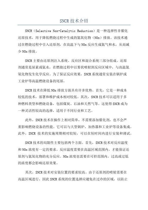 SNCR技术介绍