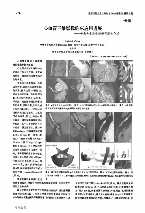 心血管三维影像临床应用进展——哈佛大学医学院研究现状介绍