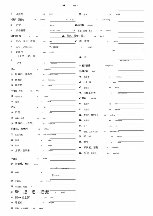译林8A词汇表.doc