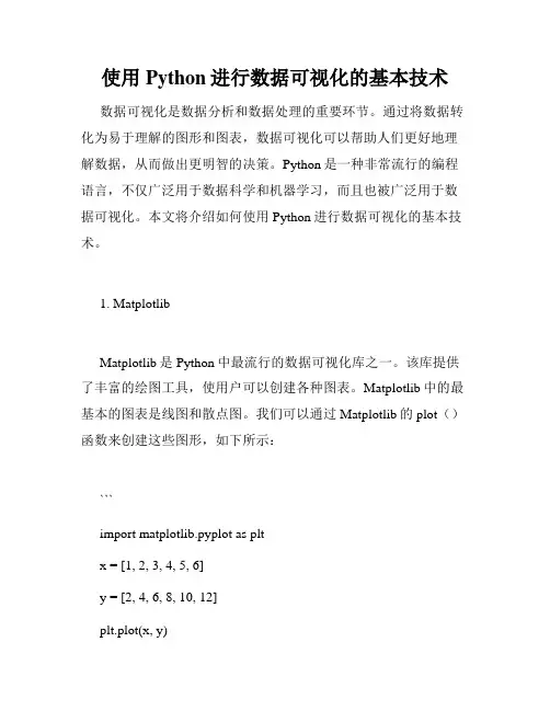 使用Python进行数据可视化的基本技术