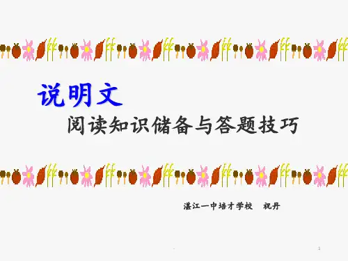 说明文阅读PPT课件