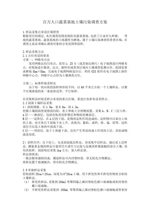 土壤污染调查方案