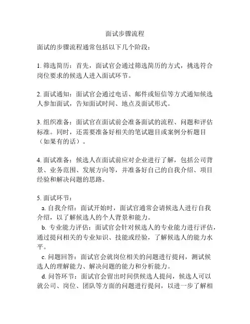 面试步骤流程