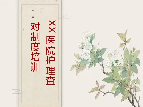 医院护理查对制度培训