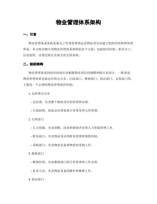 物业管理体系架构