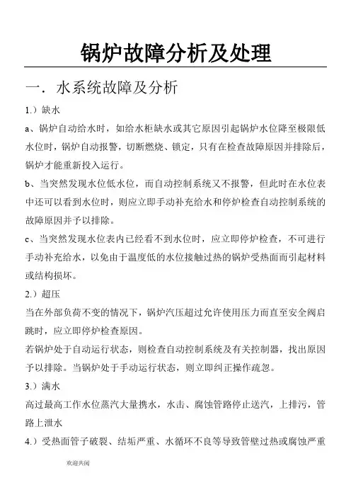 船用锅炉故障分析
